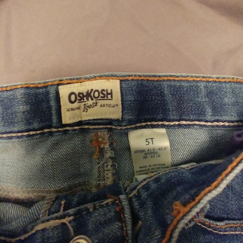 OshKosh 5T ruffled hemline jean skirt - Picture 2 of 3
